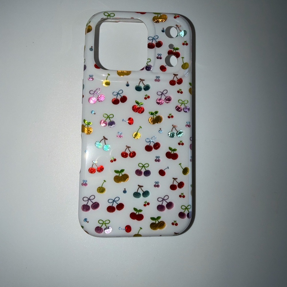 Colorful Cherry Pattern Phone Case - Picture 3 of 5